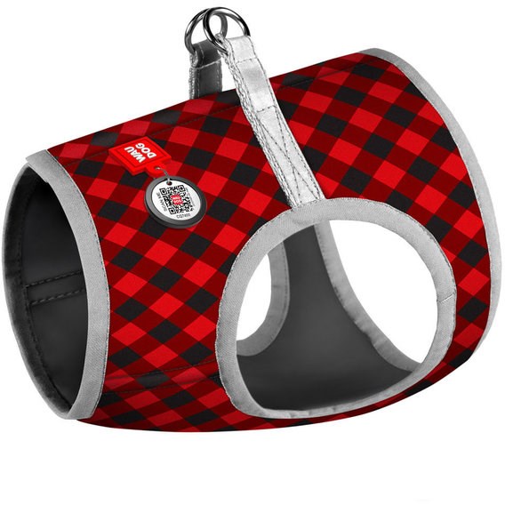 WAUDOG Clothes Soft - Jacket Hundesele Plaid Red