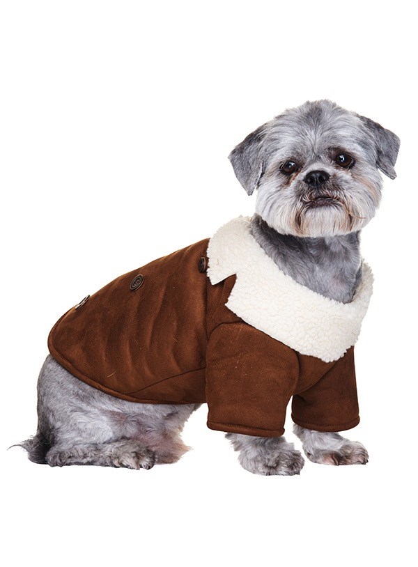 Brown Shearling Aviator Jacket