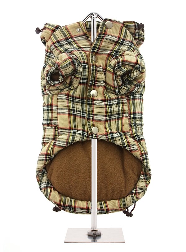 Brown Tartan Coat Hundejakke