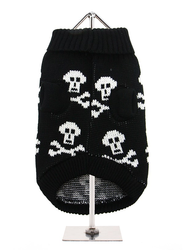Black Skull - Strikket Hundegenser
