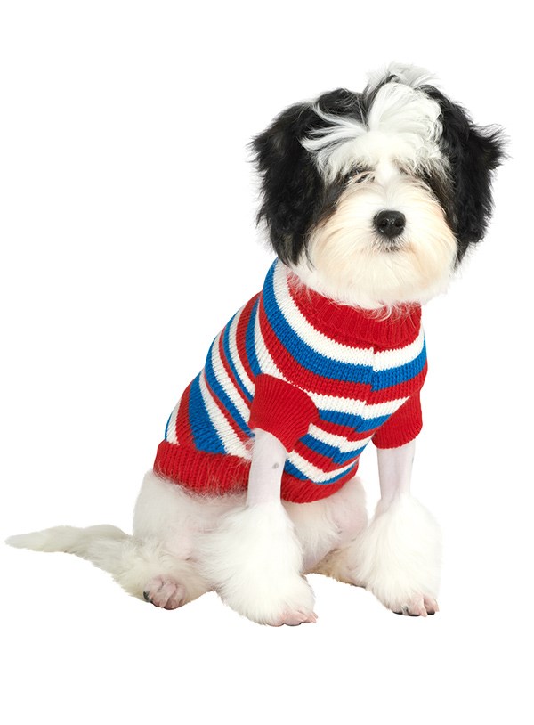 Red, White & Blue Striped Sweater