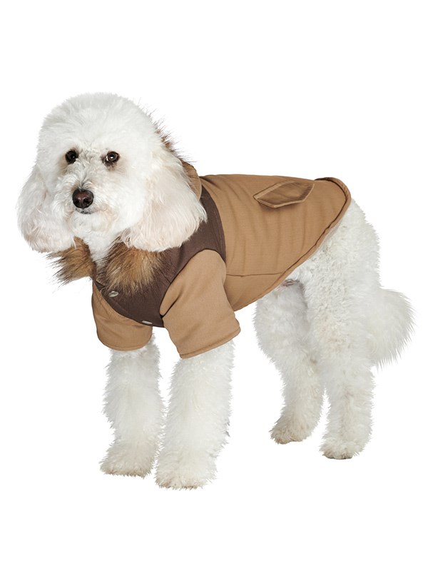 Faux Fur Brown Two-Tone Parka