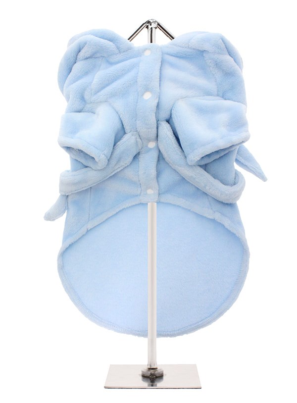 Blue Plush & Fluffy Terry - Hundebadekåpe