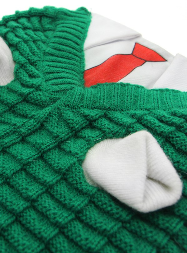 Wallaces Strikkede Hundegenser - Grønn