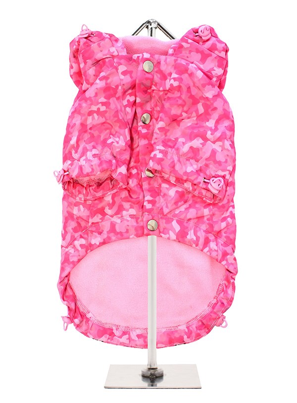 Pink Camouflage Print Rainstorm Rain Coat