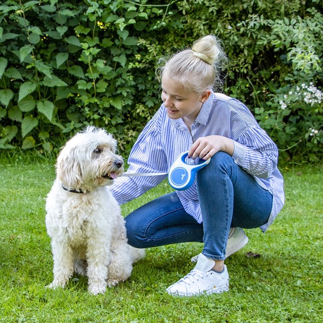 Flexi New Comfort Kobbel Med Bånd 5 m - Blå