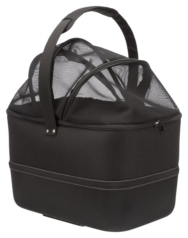 Sykkelkurv Front med netting og regnbeskyttelse - Svart