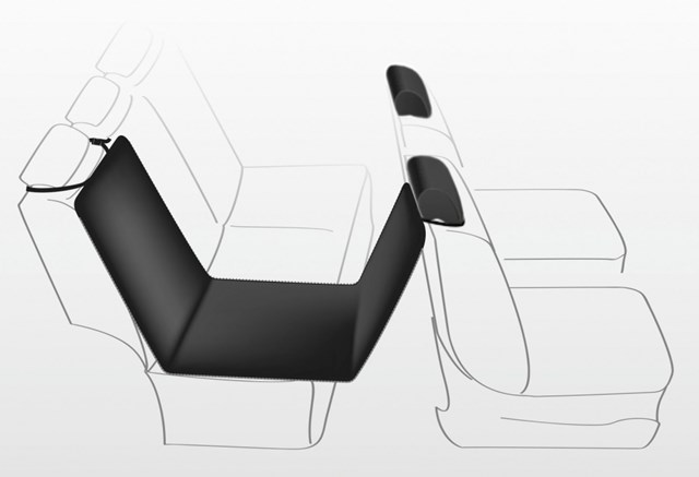 Bilbeskyttelse Baksete - Svart