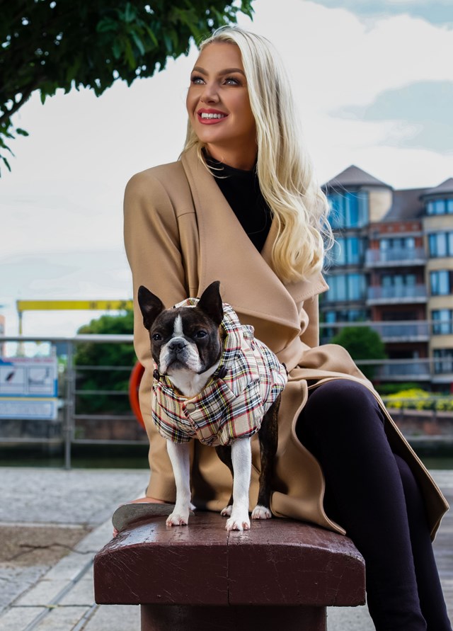 Brown Tartan Coat Hundejakke