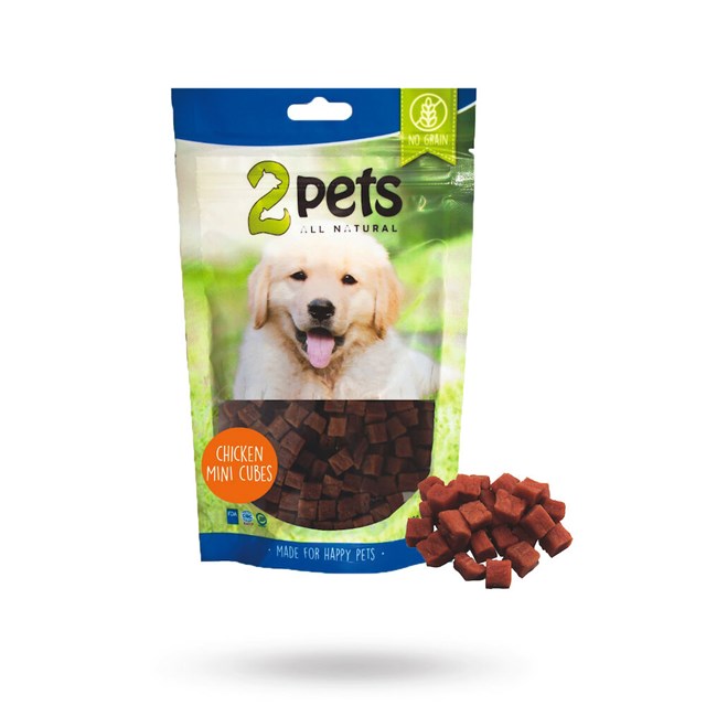 2pets Dogsnack Chicken Cubes 100 g