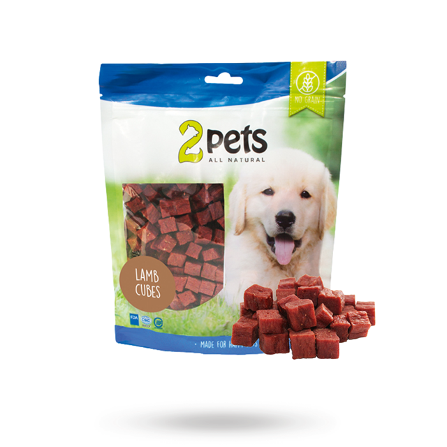2pets Dogsnack Lamb Cubes 400g