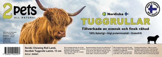2pets Nordic tyggerull med lam 13 cm
