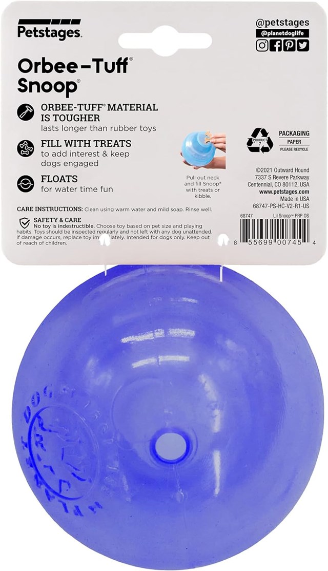 Planet Dog Orbee-Tuff Lil Snoop activity toy - purple