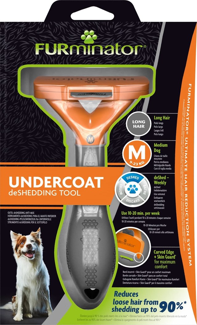 Furminator Deshedding Tool - For mellomstore hunder med lang pels