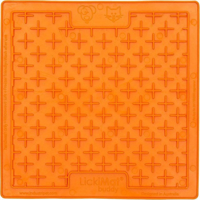 Lickimat Buddy Hundeskål/ Slikkematte Oransje 20x20