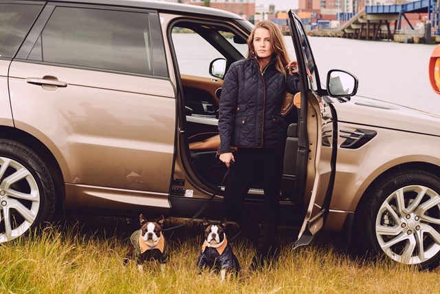 Navy Quilted Town & Country - Hundejakke