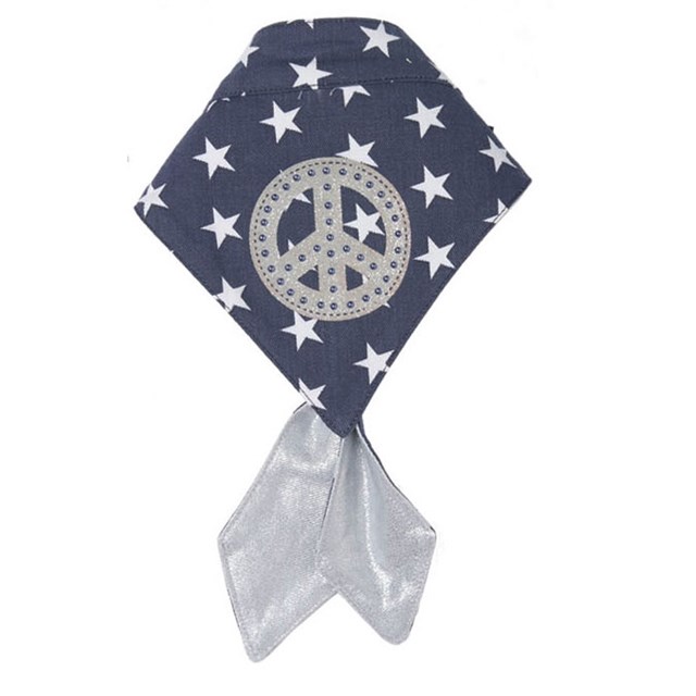 Peace Star Scarf Navy