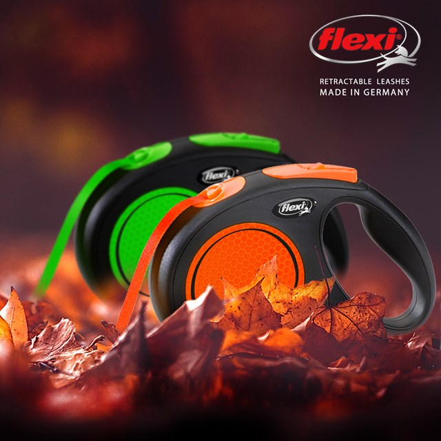 Flexi New Neon Kobbel Med Bånd 5 m - Grønn