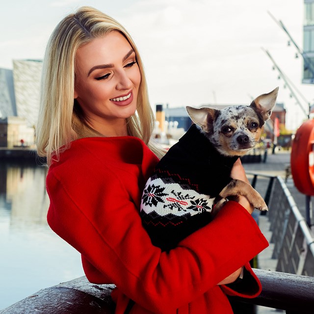 Black Snowflake - Strikket Hundegenser