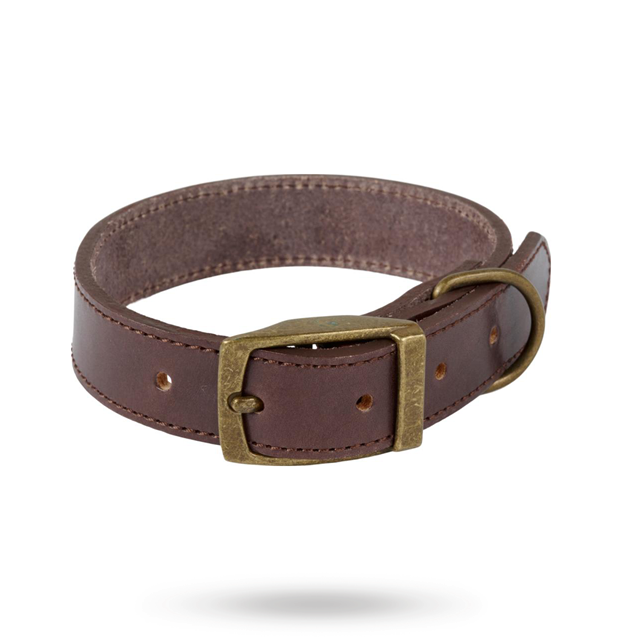 Companion Lærhalsbånd - Brun