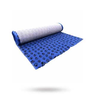 Companion Profleece Hundeteppe - Blå/sort Med Poter 100x75 Cm