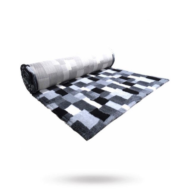 Companion ProFleece Hundeteppe - Svart/Grå/Hvit 100x75 cm