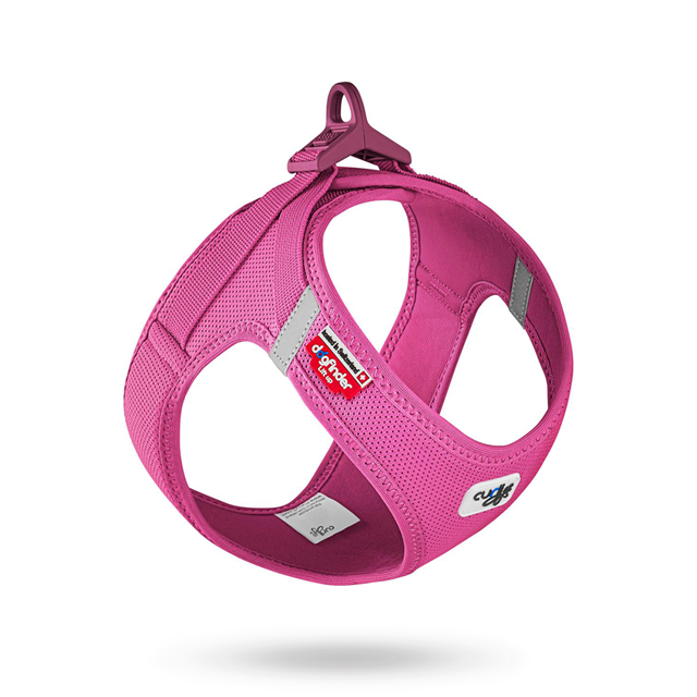 Curli Vest Clasp Air-Mesh Hundesele - Fuchsia