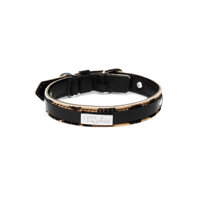 LUCKY LEOPARD - Lærhalsbånd