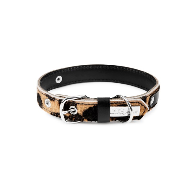 LUCKY LEOPARD - Lærhalsbånd