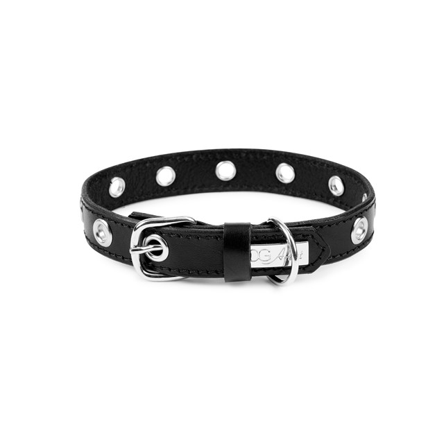 ROCK Black - Lærhalsbånd