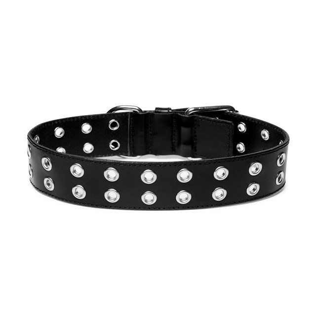 ROCK Black - Lærhalsbånd