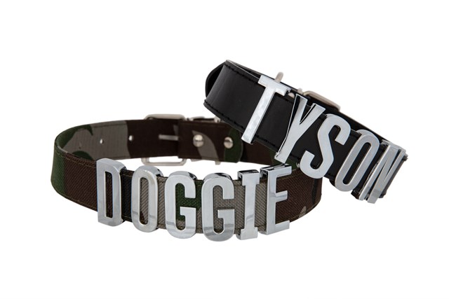 Personlig Hundehalsbånd 3 cm - Svart