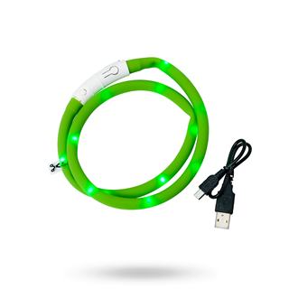 Dogman Led Halsbånd Grønn