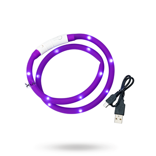 Dogman Led Halsbånd Lilla