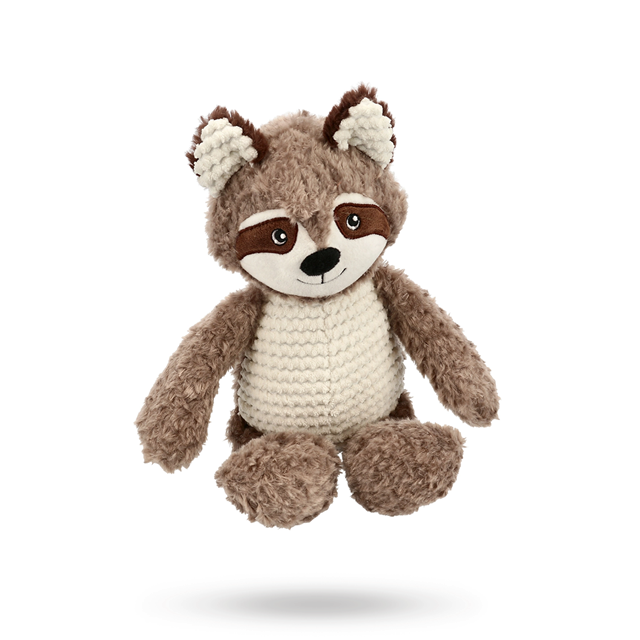 Dogman CozyRaccoon Grå - Myk hundeleke med pip