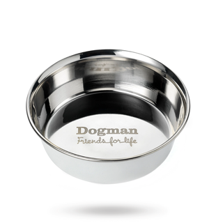 Dogman Hundeskål Heavy Rustfri Hvit