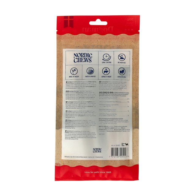 Dogman Nordic Chews Beef Rawhide Ministrips 5-pack
