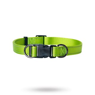 Dogman Nylonhalsbånd Iris Justerbart - Grønn
