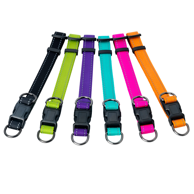 Dogman Nylonhalsband Iris ställbart - Lilla