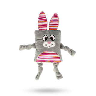 Dogman Rabbe Plutt Grå - Hundeleke Med Pip
