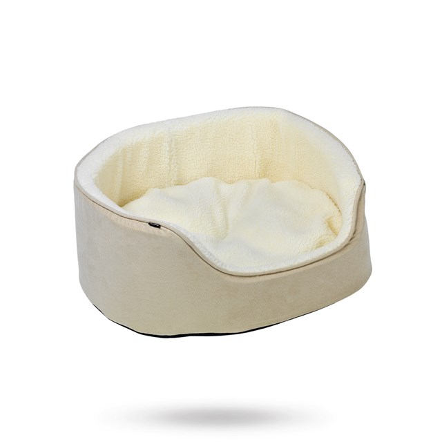 Dogman Sherpa Hundeseng Høy Kant Beige