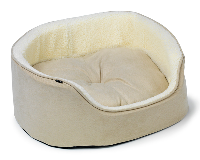 Dogman Sherpa Hundeseng Høy Kant Beige