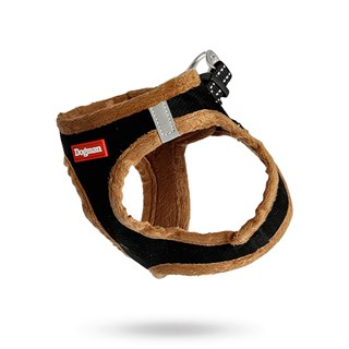 Dogman Step-in Plush Hundesele Svart/brun