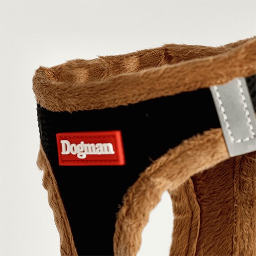 Dogman Step-in Plush Hundesele Svart/Brun