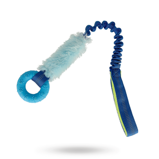 Dogman Valpeleke Med Ring – Blå/lime