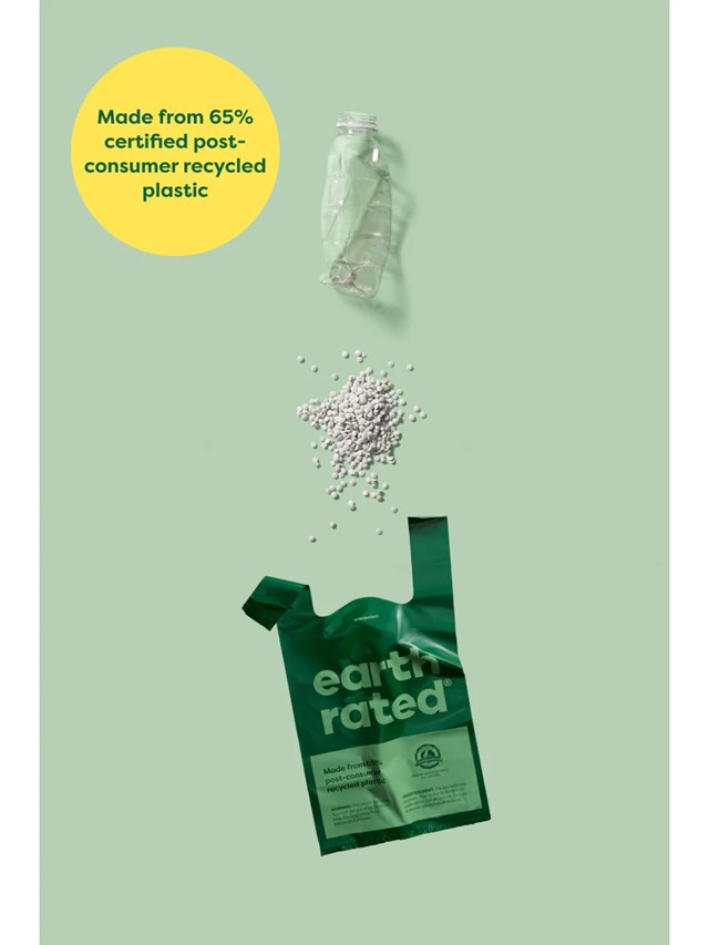 Earth Rated Easy-Tie Handle Poop Bags 120pc - lavender