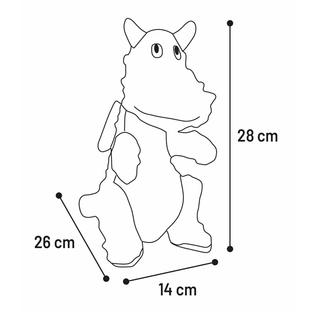 Drage Grønn Hundeleke – med knitrelyd og pip