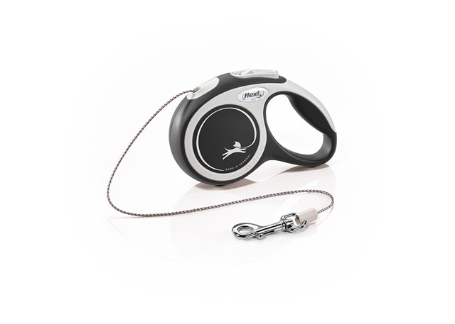 Flexi New Comfort Kobbel Med Snøre 3 m - Svart