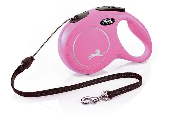 Flexi New Classic Kobbel Med Snøre 8 m - Rosa