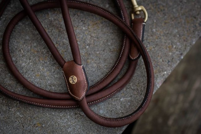 Jacson Alba Leather Leash - Brun